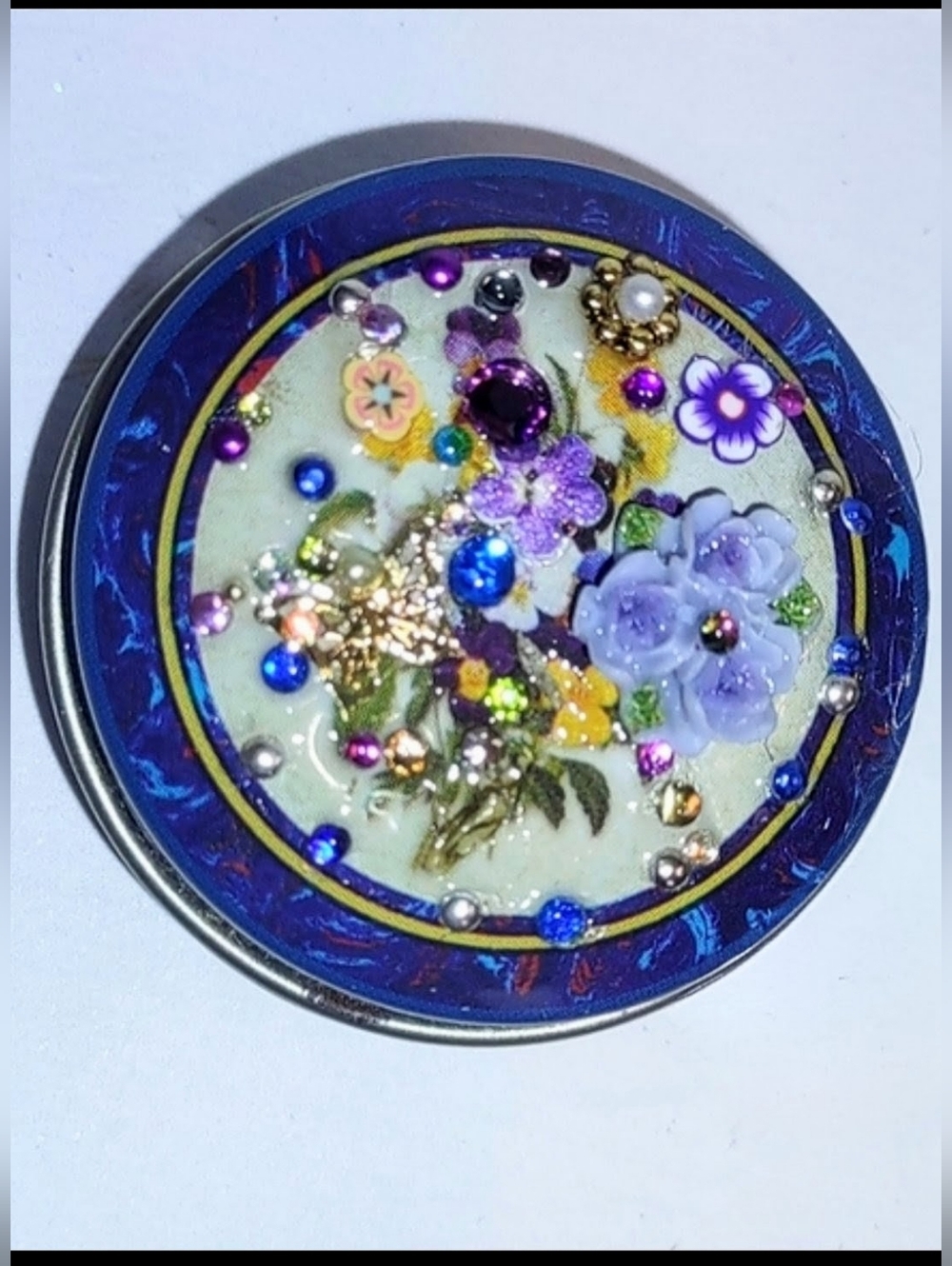 Pill Case Container Round Tin
